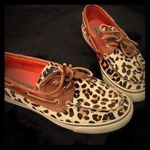 Cheetah print worn once sperry
